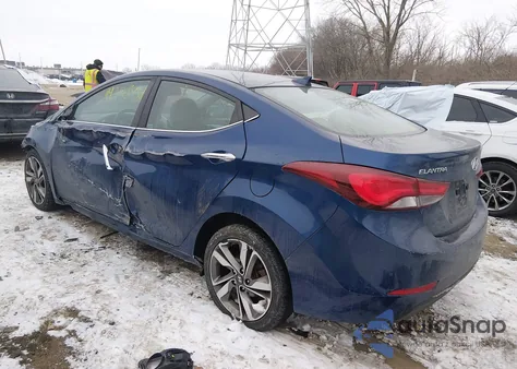 2016 Hyundai Elantra Limited из США, поврежденный, VIN 5NPDH4AE6GH742895